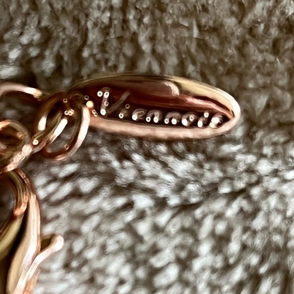 NWOT Vienneta RoseGoldtone Geo necklace w/amber colored stones & Rhinestones - Picture 5 of 7